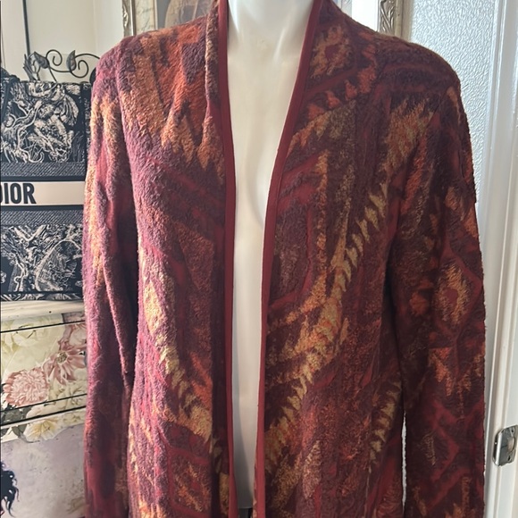 Lucky Brand Red and Brown Cardigan - Picture 4 of 10